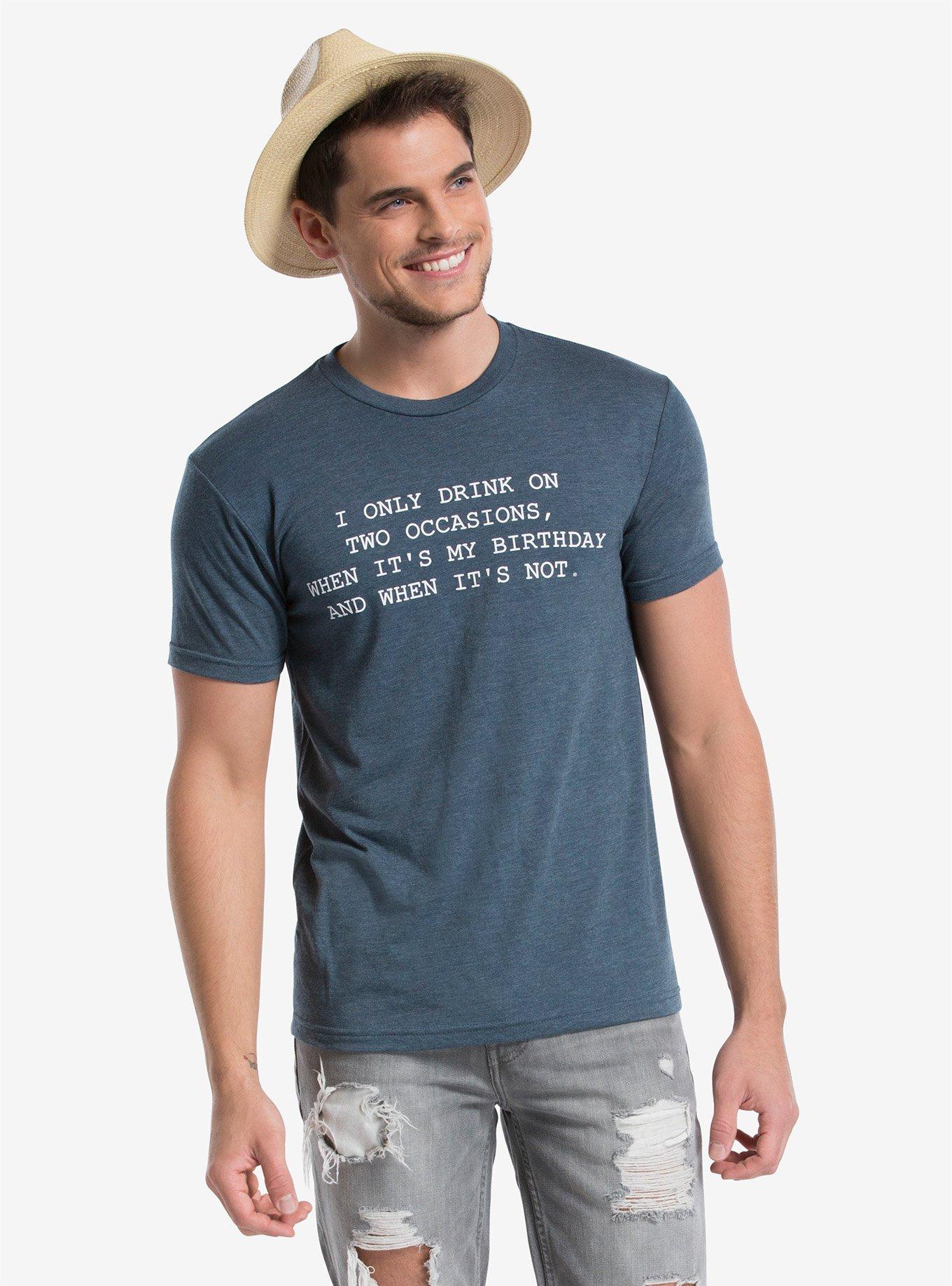 Only Drink On Two Occasions T-Shirt, NAVY, hi-res