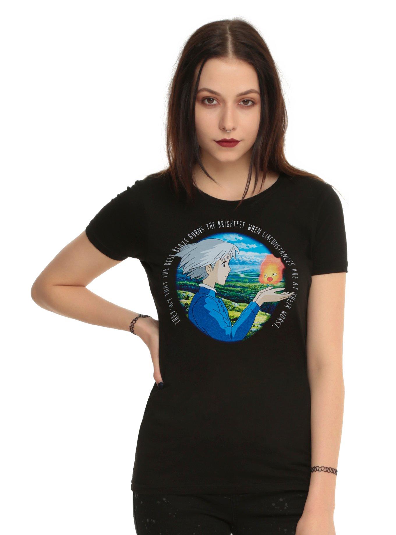 Her Universe Studio Ghibli Howl's Moving Castle Quote Girls T-Shirt, BLACK, hi-res