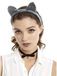 Grey Cat Ear Headband, , hi-res