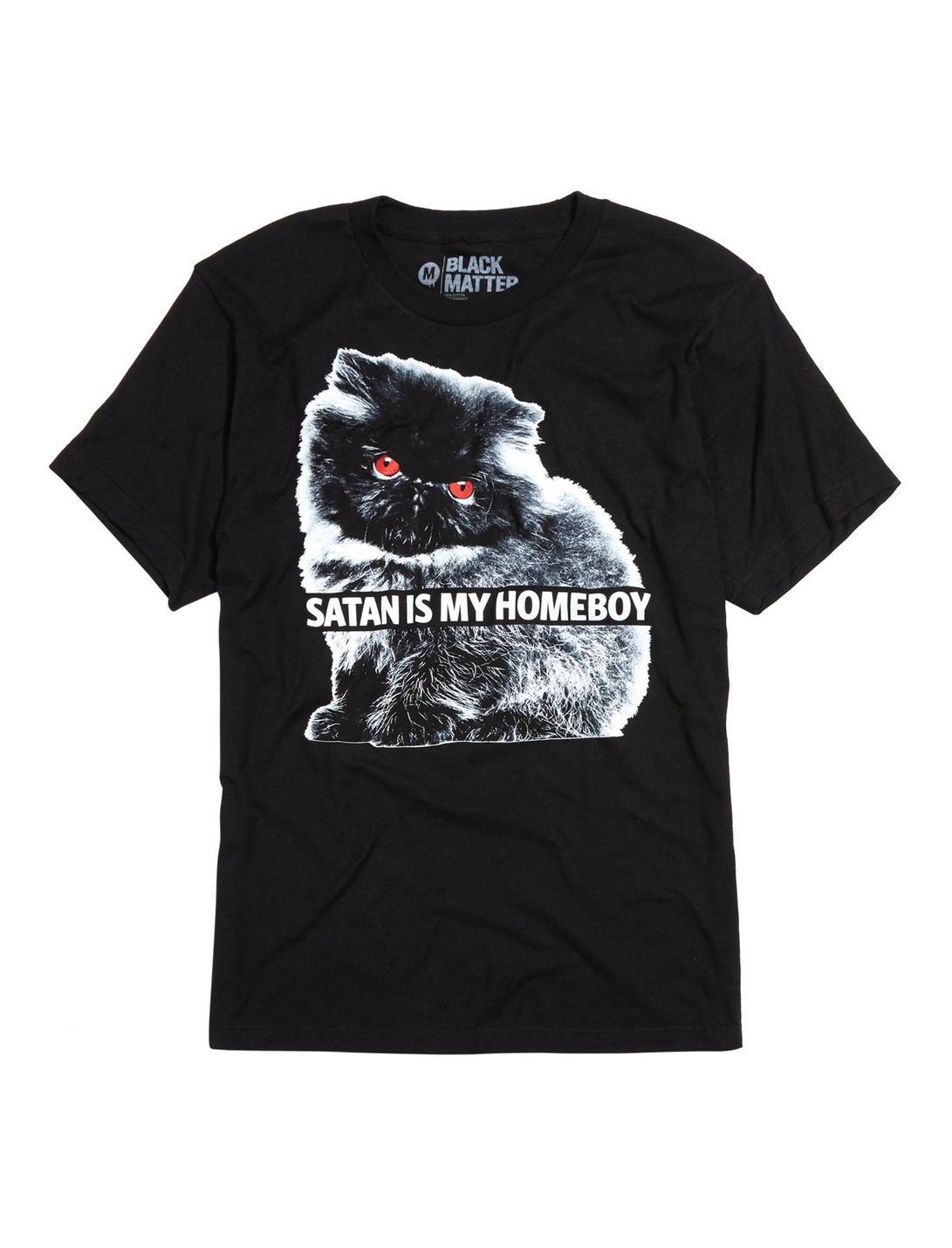 Satan Is My Homeboy T-Shirt, BLACK, hi-res
