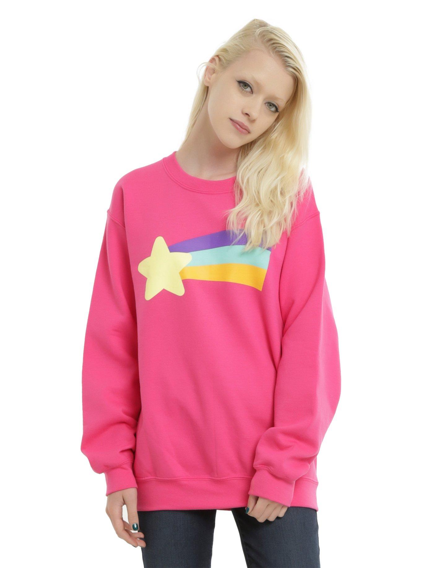 Gravity Falls Mabel's Rainbow Star Sweater Sweatshirt, PINK, hi-res