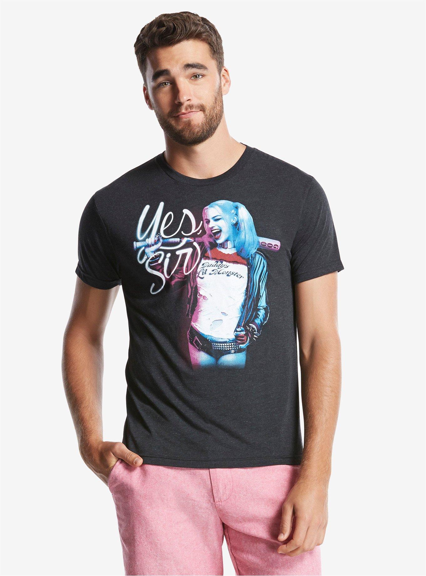 DC Comics Suicide Squad Harley Quinn Yes Sir T-Shirt, BLACK, hi-res
