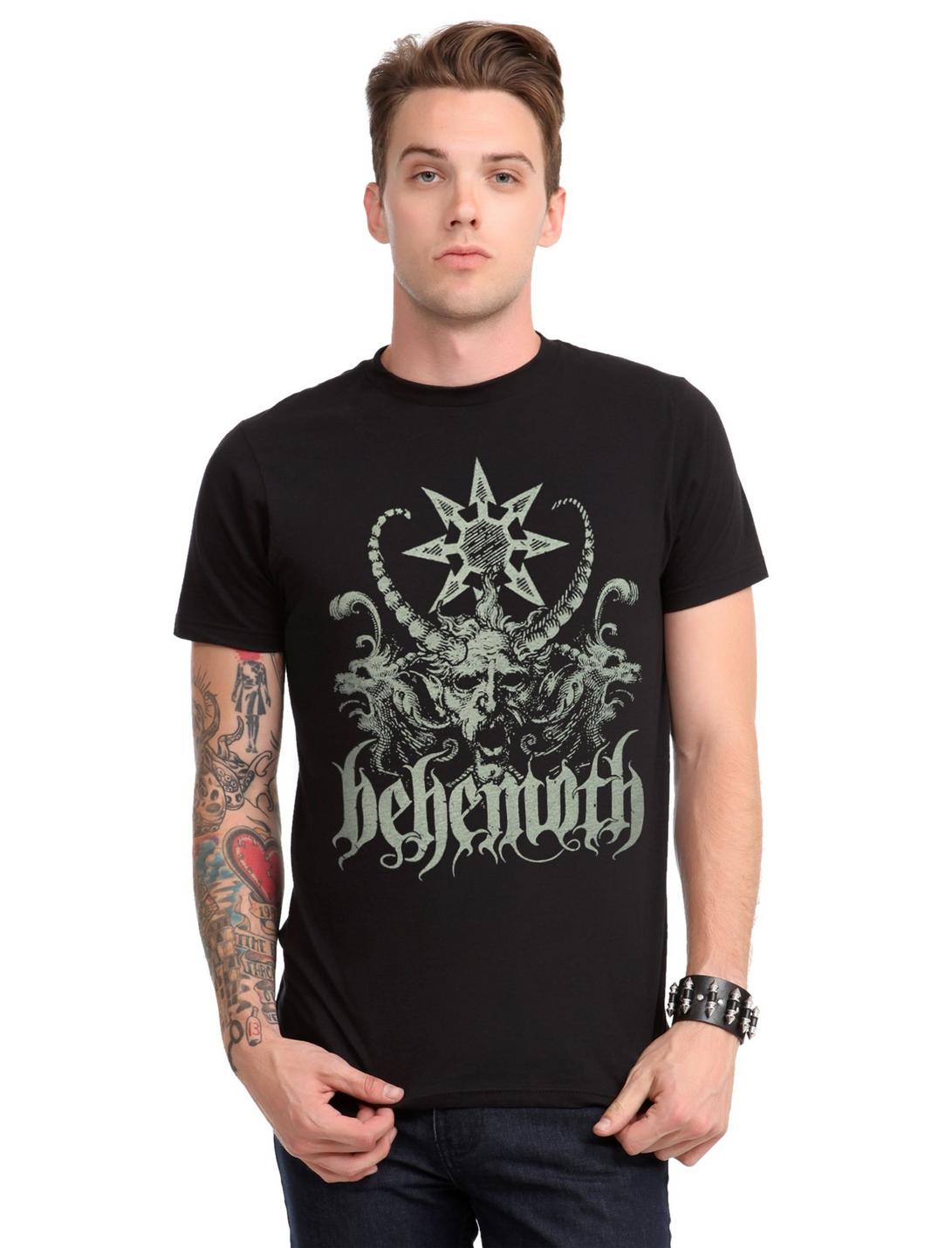 Behemoth Demon Logo T-Shirt, BLACK, hi-res