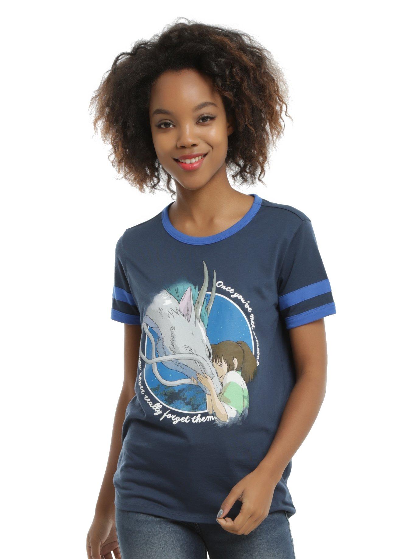 Her Universe Studio Ghibli Spirited Away Never Forget Girls Ringer T-Shirt, BLACK, hi-res