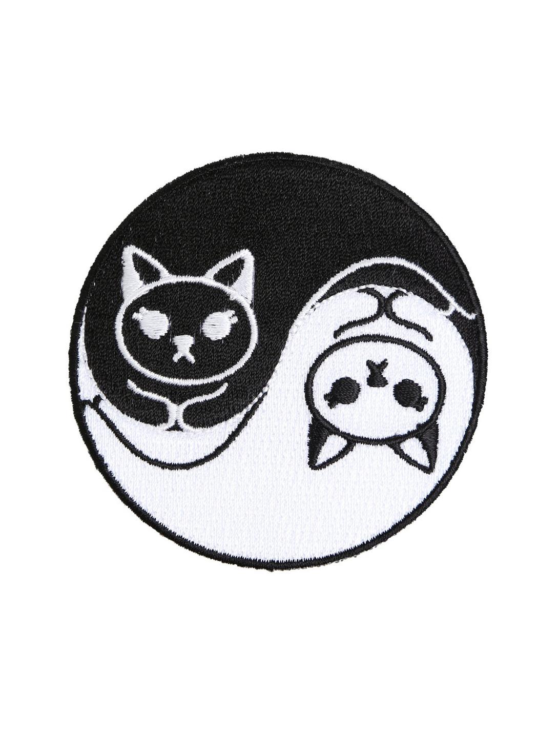 Black & White Cat Yin-Yang Patch, , hi-res
