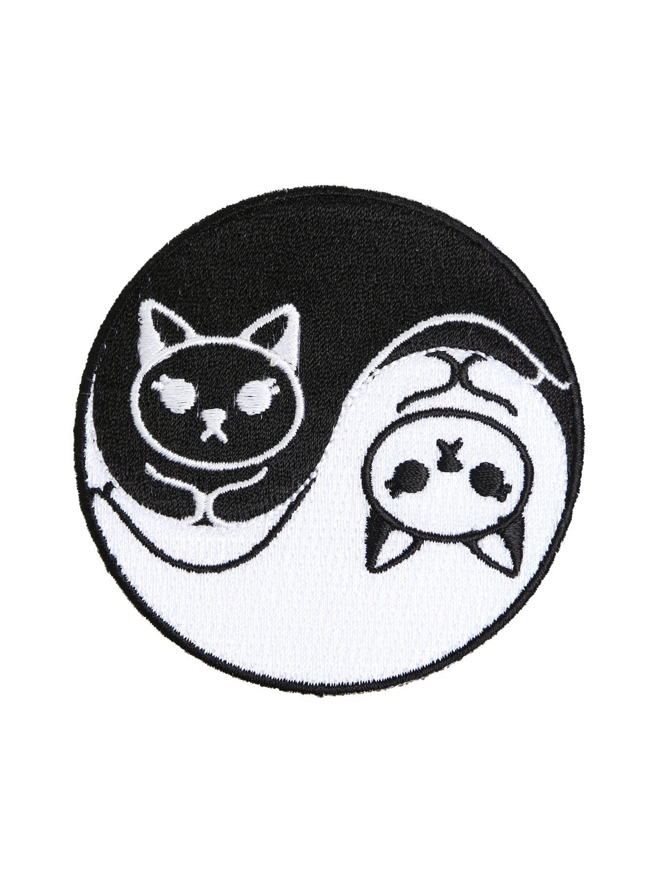 Black & White Cat Yin-Yang Patch, , hi-res