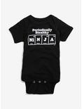 Periodically Stealthy Baby Bodysuit, BLACK, hi-res