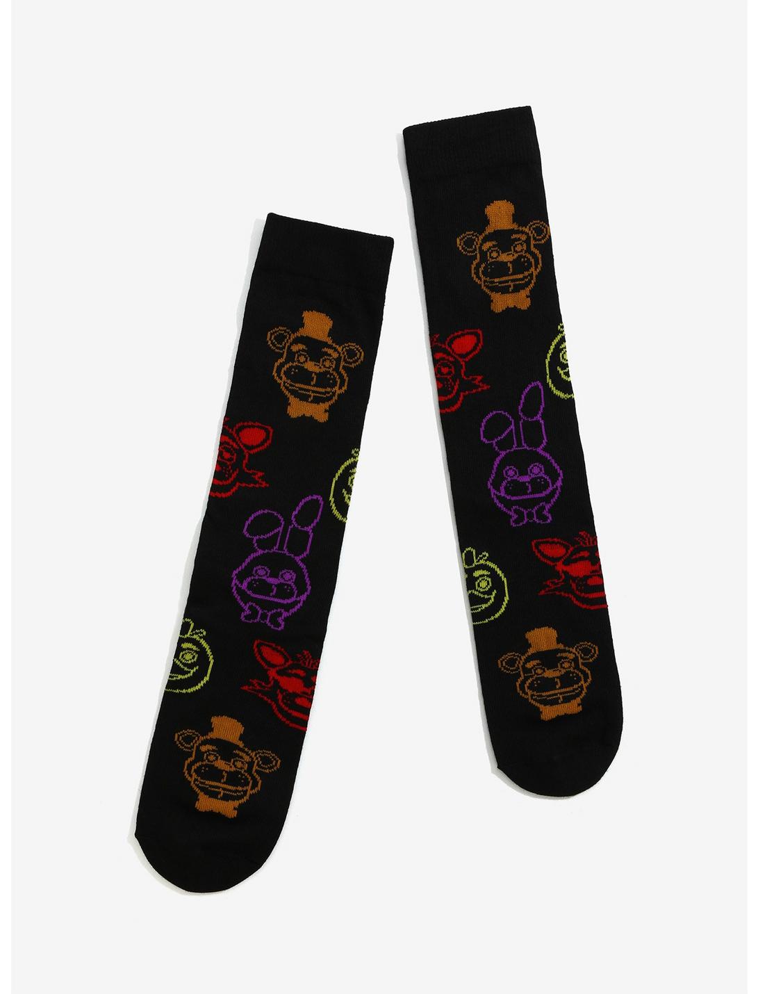 Five Nights At Freddy's Black Crew Socks, , hi-res