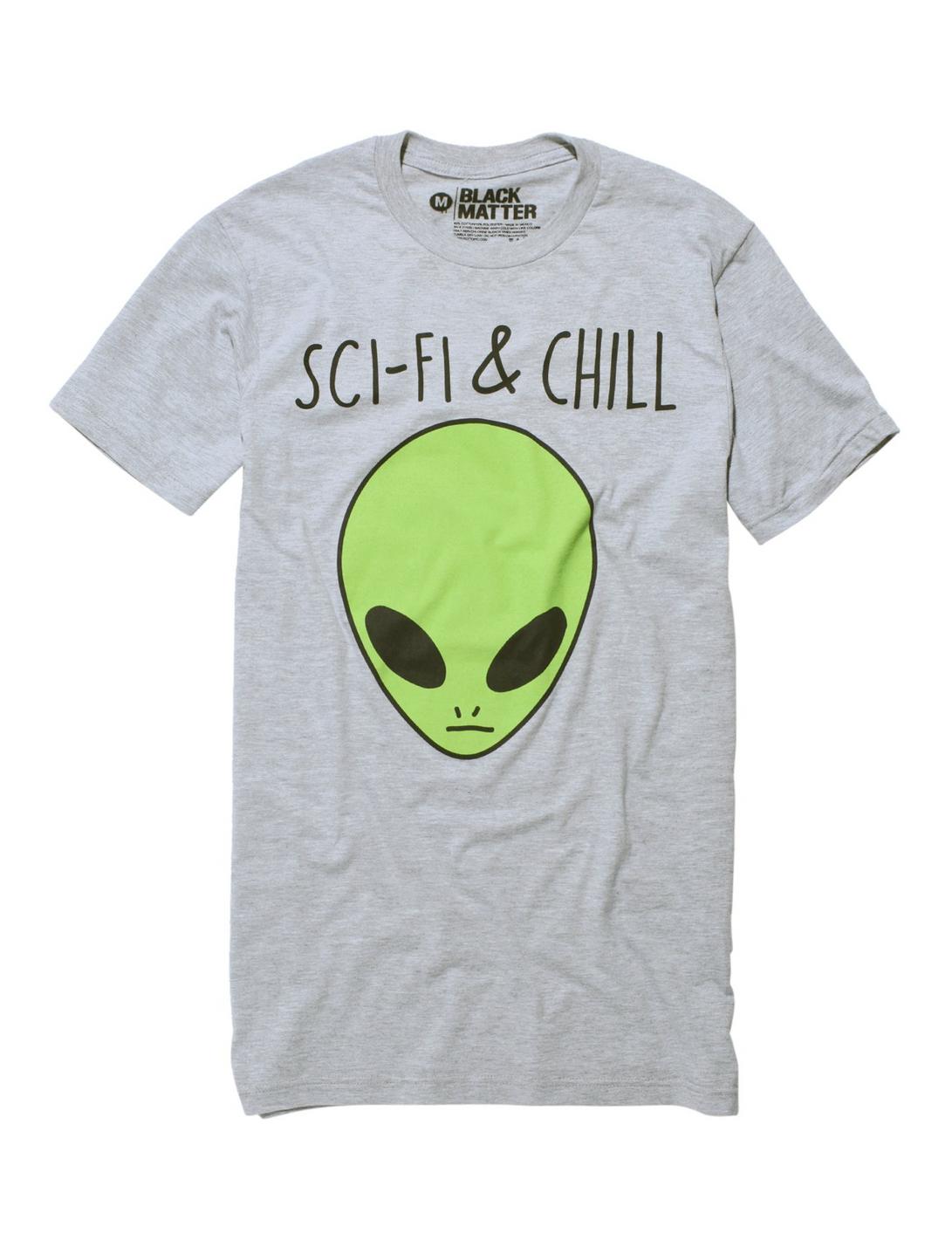 Sci-Fi & Chill T-Shirt, GREY, hi-res