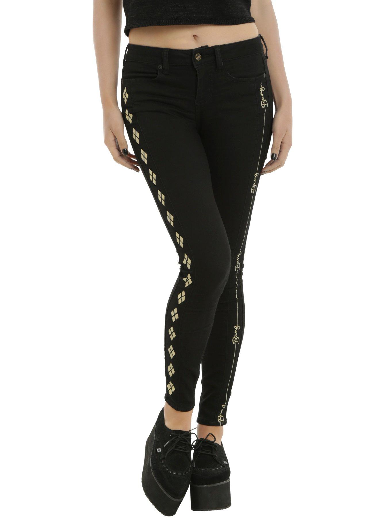 DC Comics Suicide Squad Harley Quinn Black Skinny Jeans, BLACK, hi-res