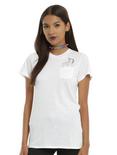 Unicorn Girls Pocket T-Shirt, WHITE, hi-res