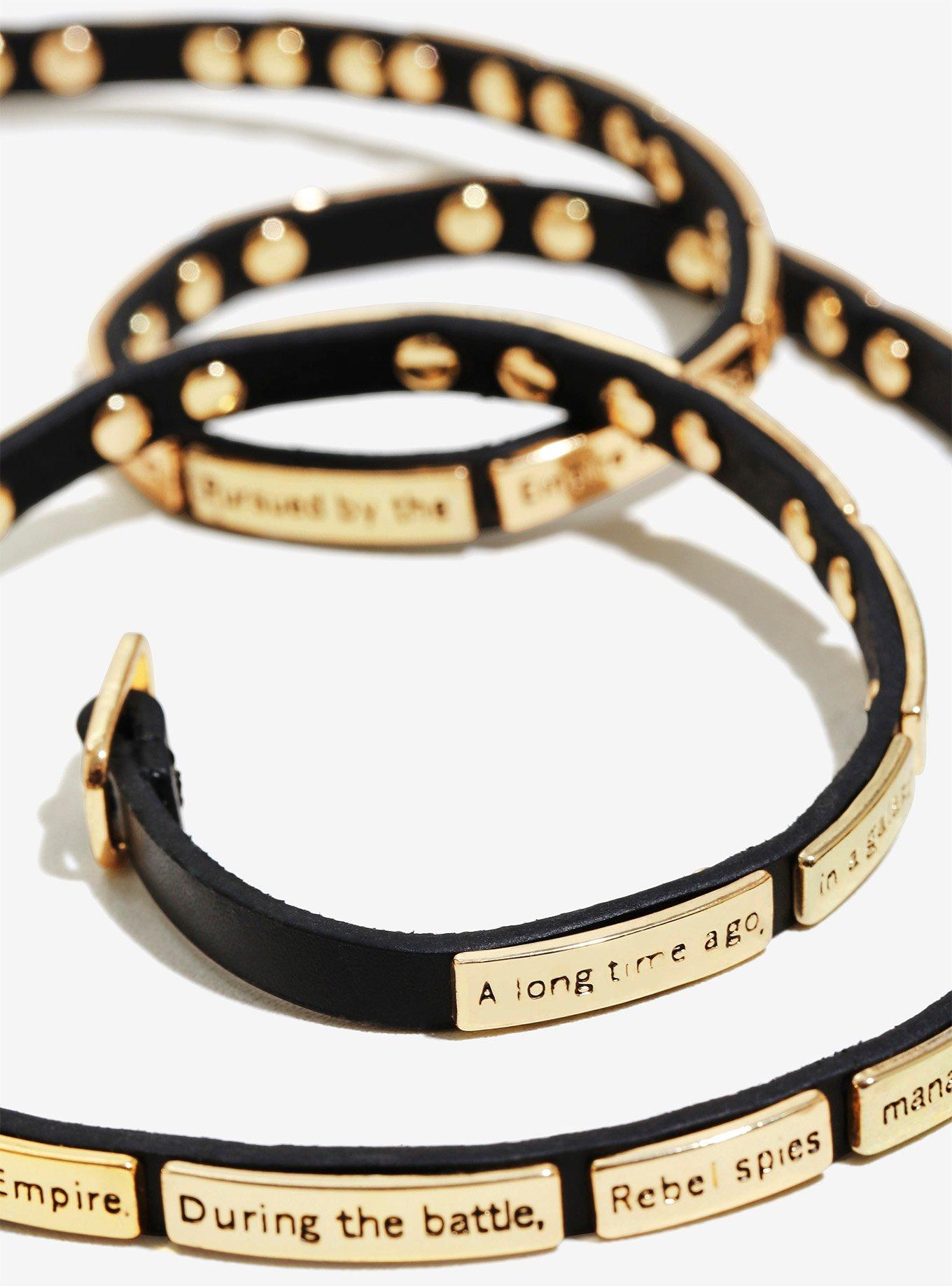 Star Wars A New Hope Crawl Leather Wrap Bracelet , , hi-res