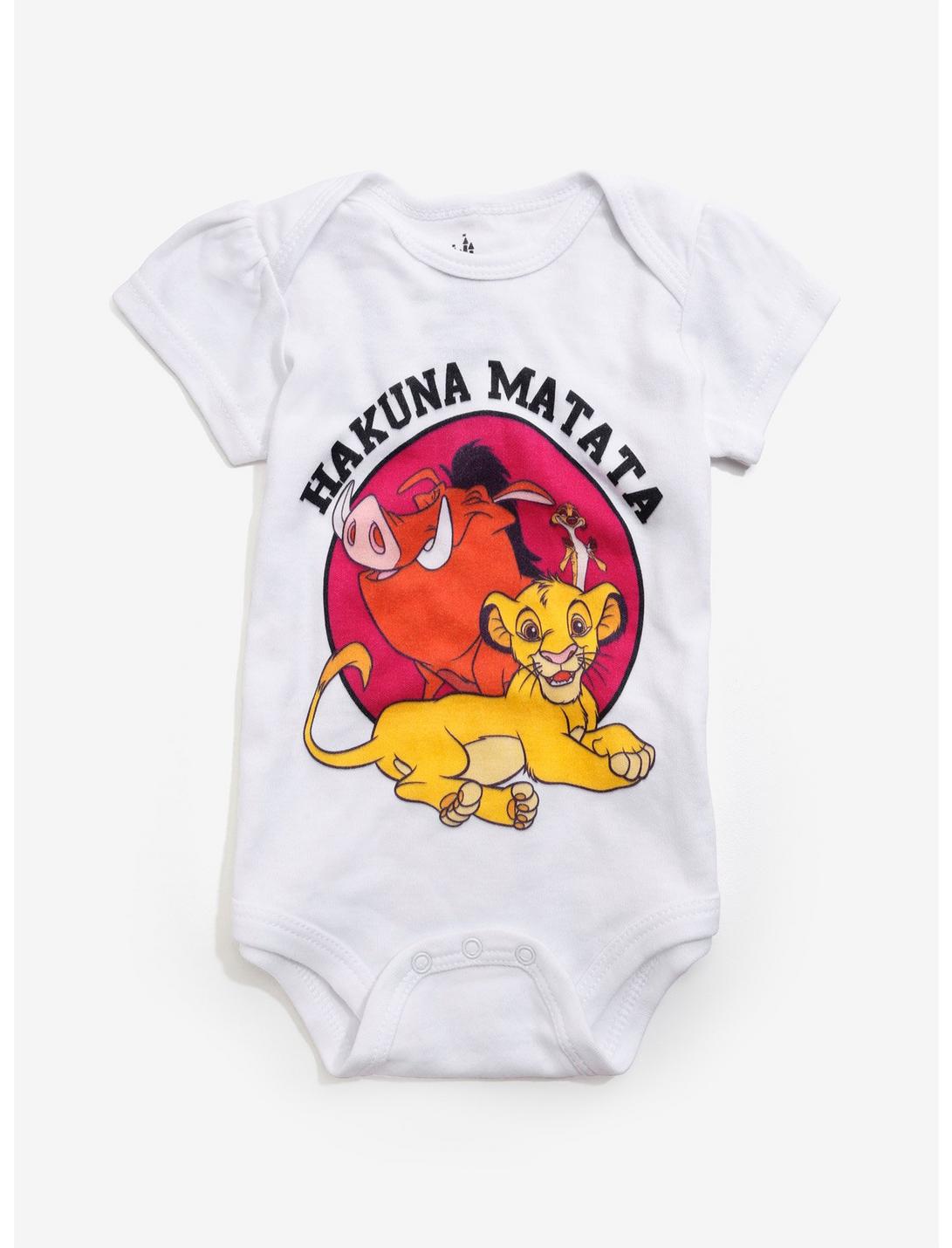 Disney The Lion King Hakuna Matata Baby Bodysuit, WHITE, hi-res