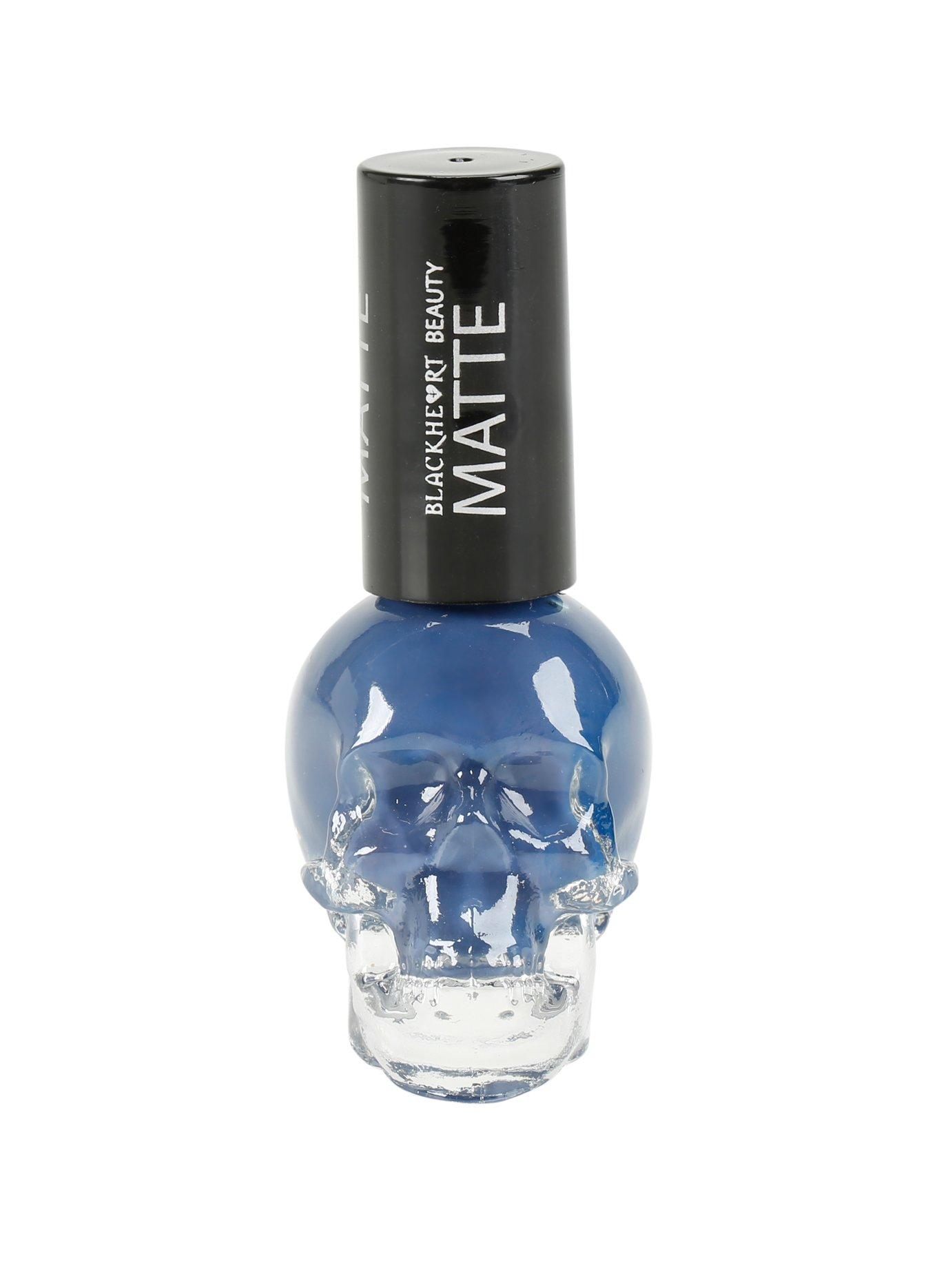 Blackheart Beauty Matte Navy Nail Polish, , hi-res