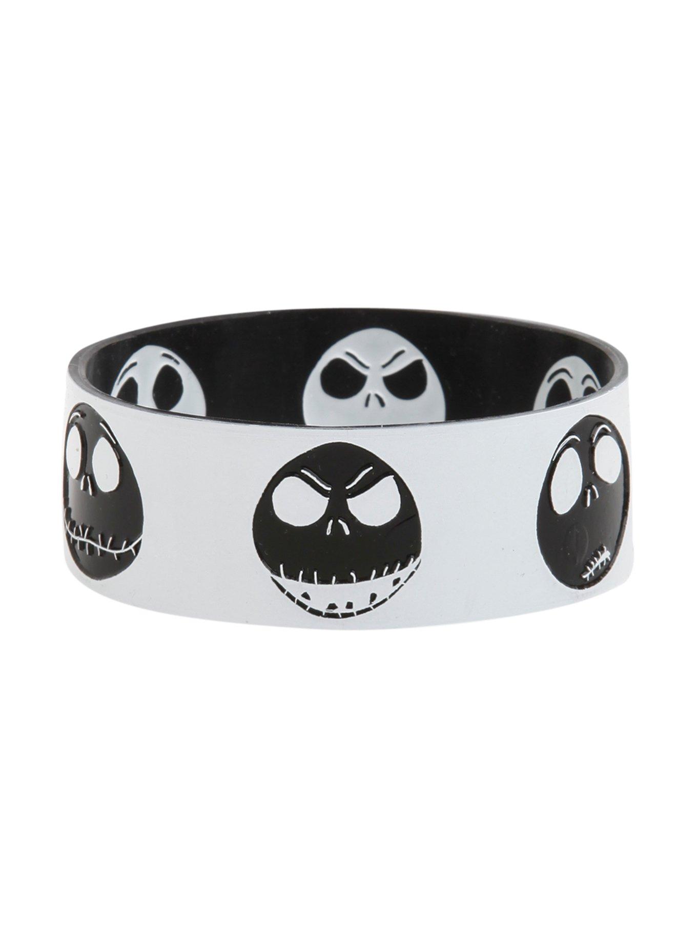 The Nightmare Before Christmas Jack Heads Reversible Rubber Bracelet, , hi-res