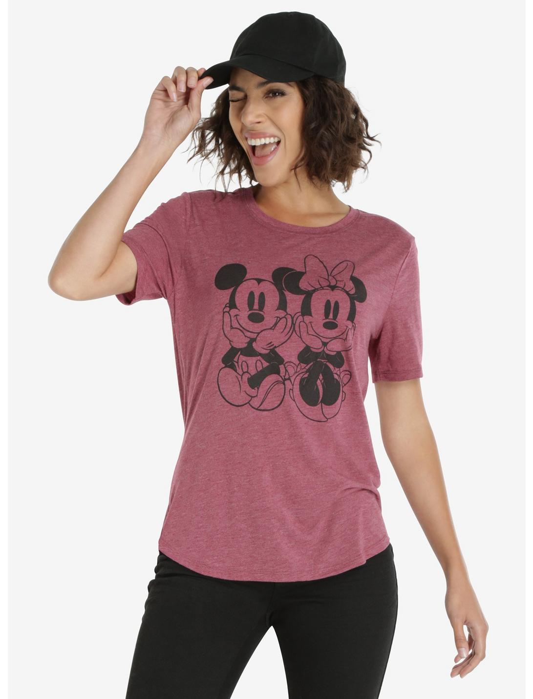 Disney Mickey & Minnie Womens Tee, RED, hi-res