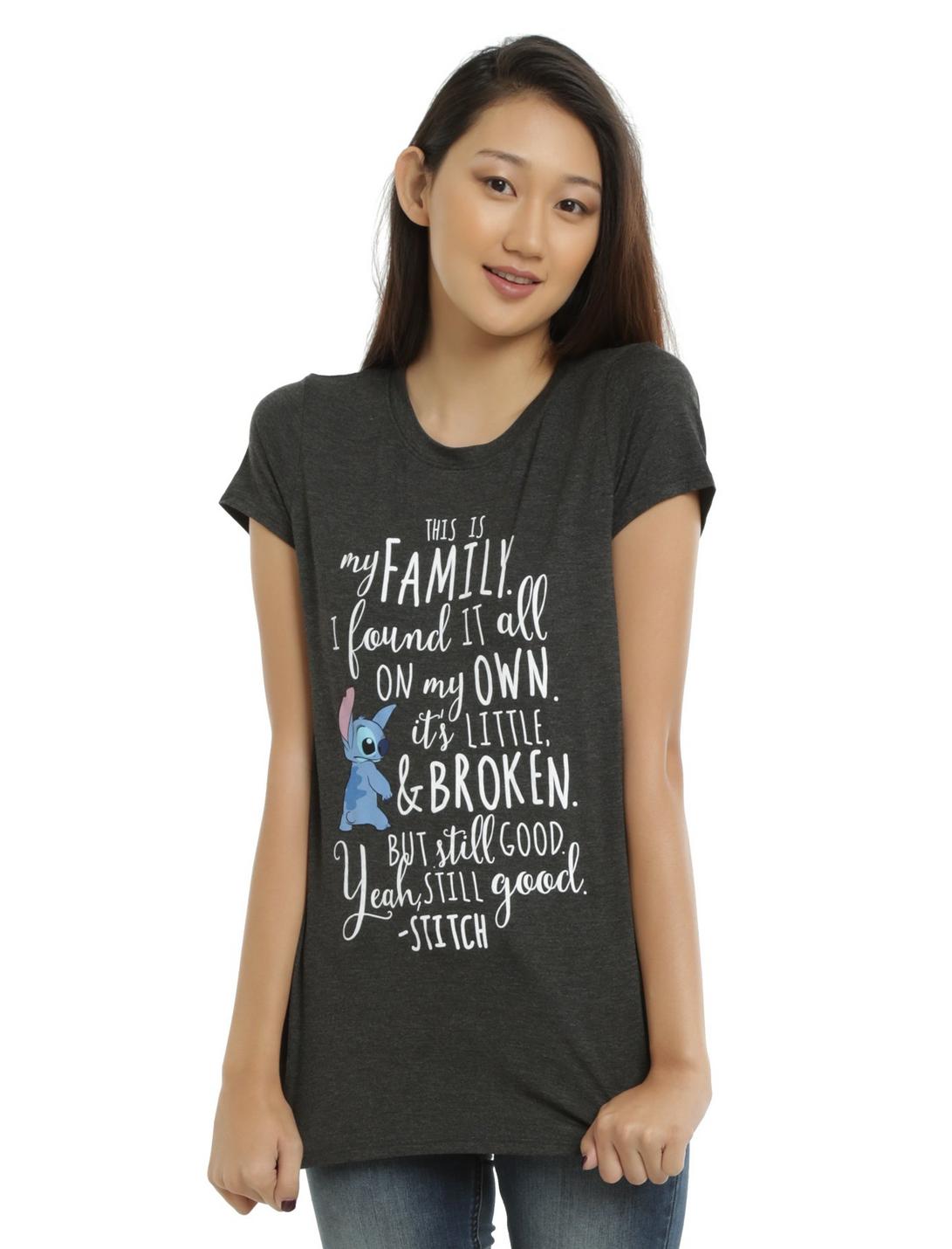 Disney Lilo & Stitch Family Girls T-Shirt, GREY, hi-res