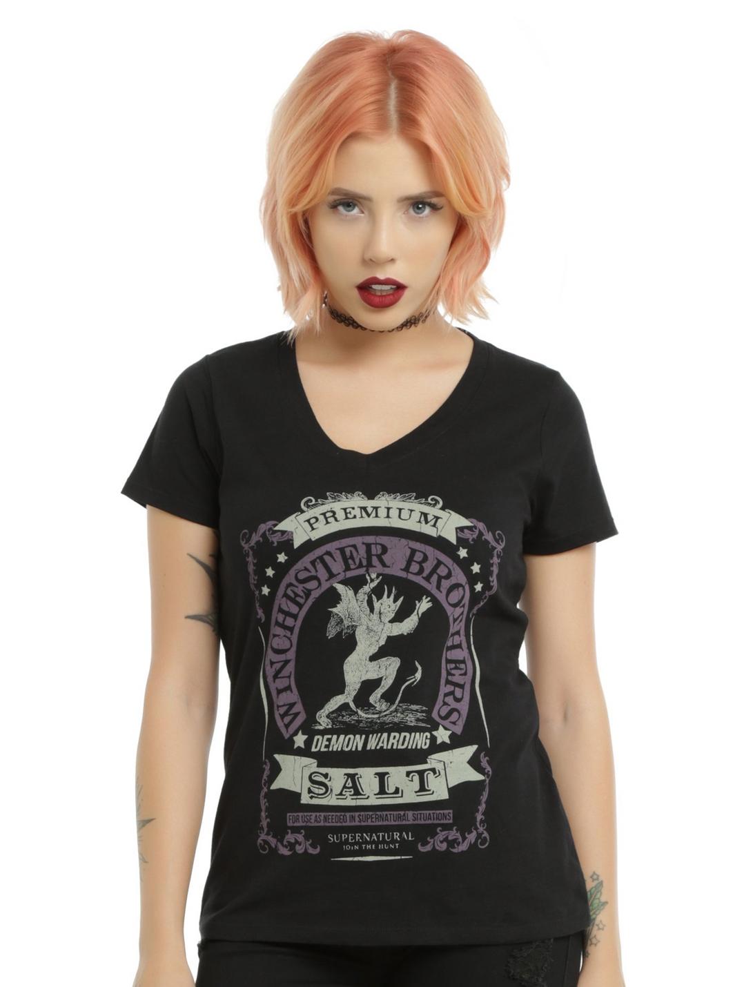 Supernatural Winchester Brothers Salt Girls T-Shirt, BLACK, hi-res