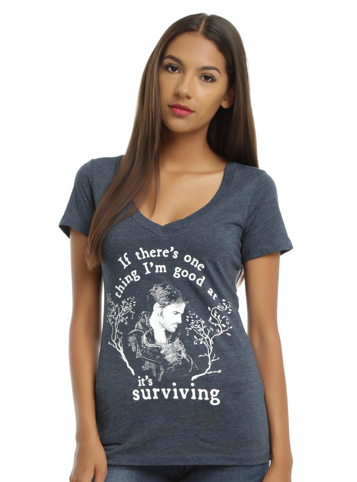 Once Upon A Time Hook Surviving Girls Tee, BLACK, hi-res