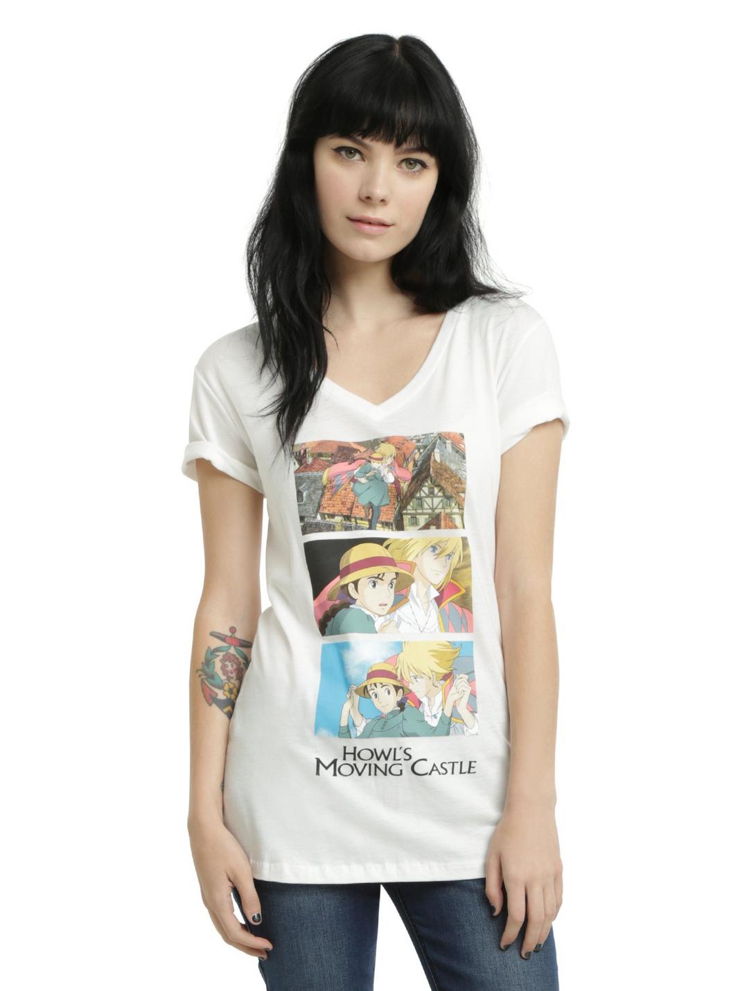 Her Universe Studio Ghibli Howl's Moving Castle Howl & Sophie Girls T-Shirt, WHITE, hi-res