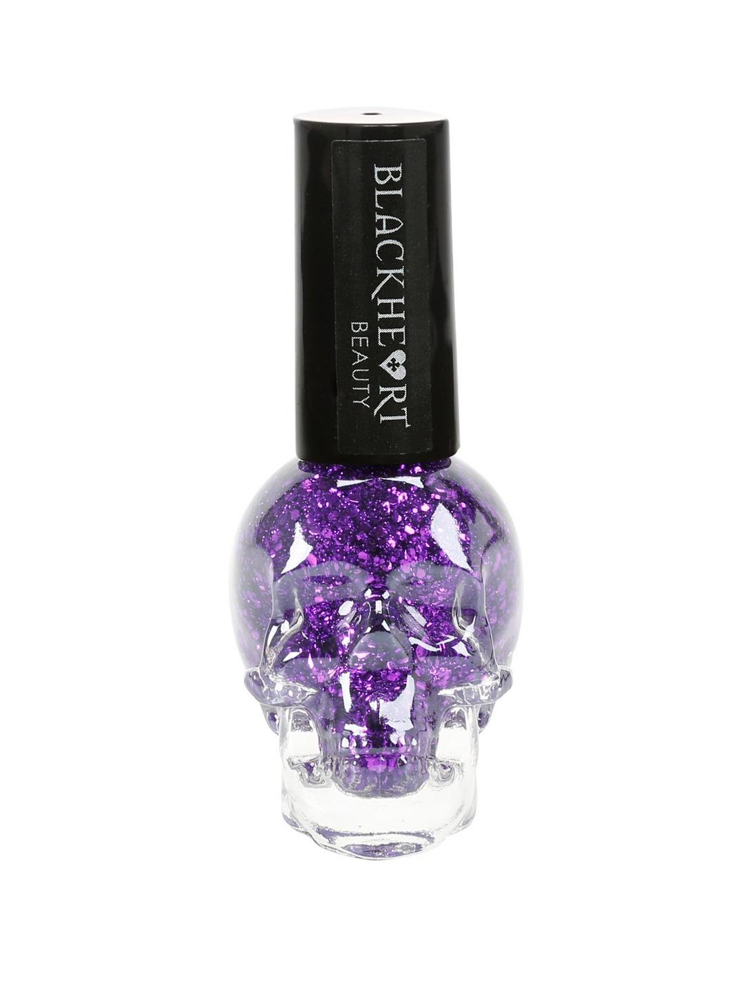 Blackheart Beauty Purple Glitter Nail Polish, , hi-res
