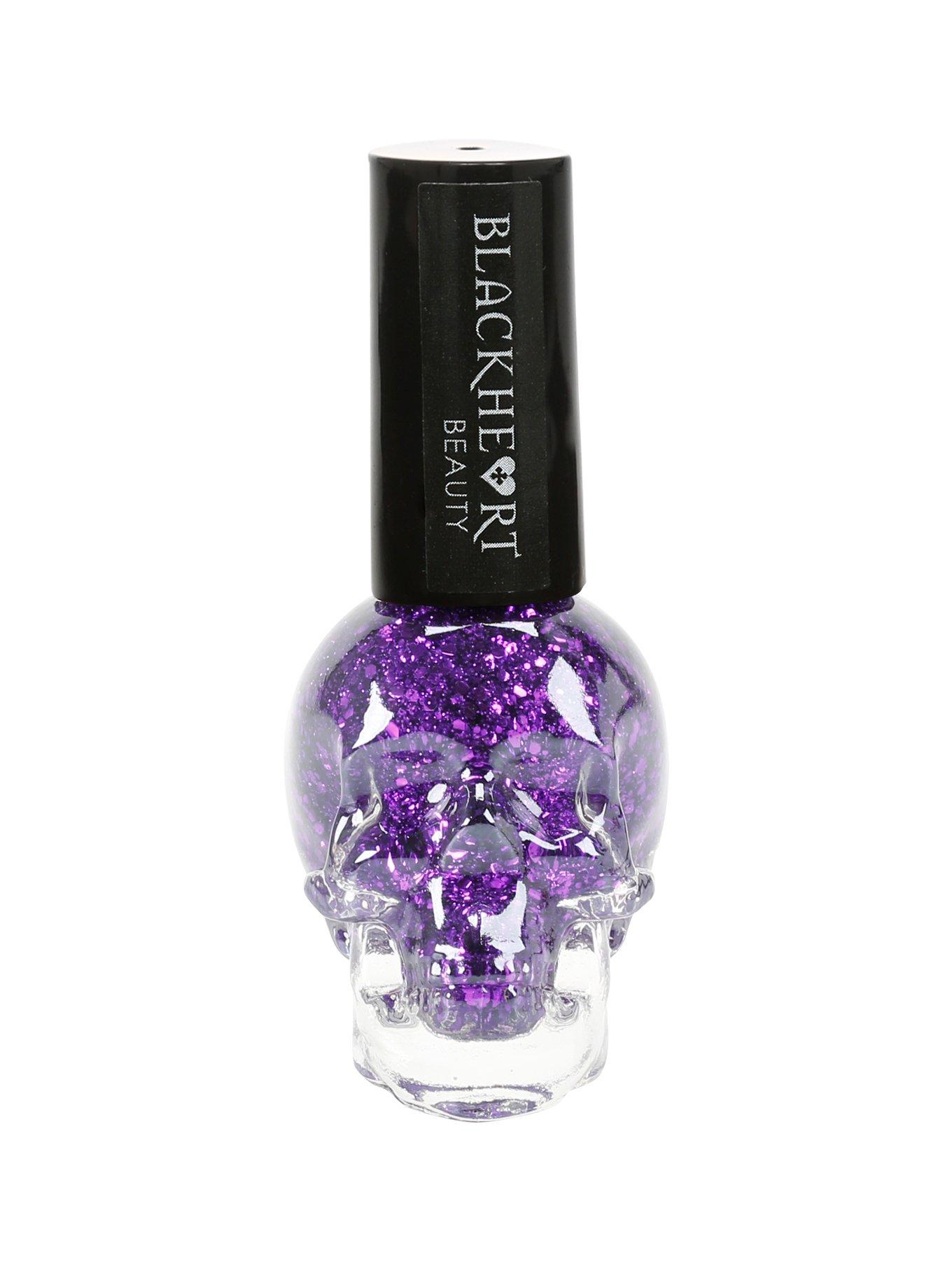 Blackheart Beauty Purple Glitter Nail Polish, , hi-res