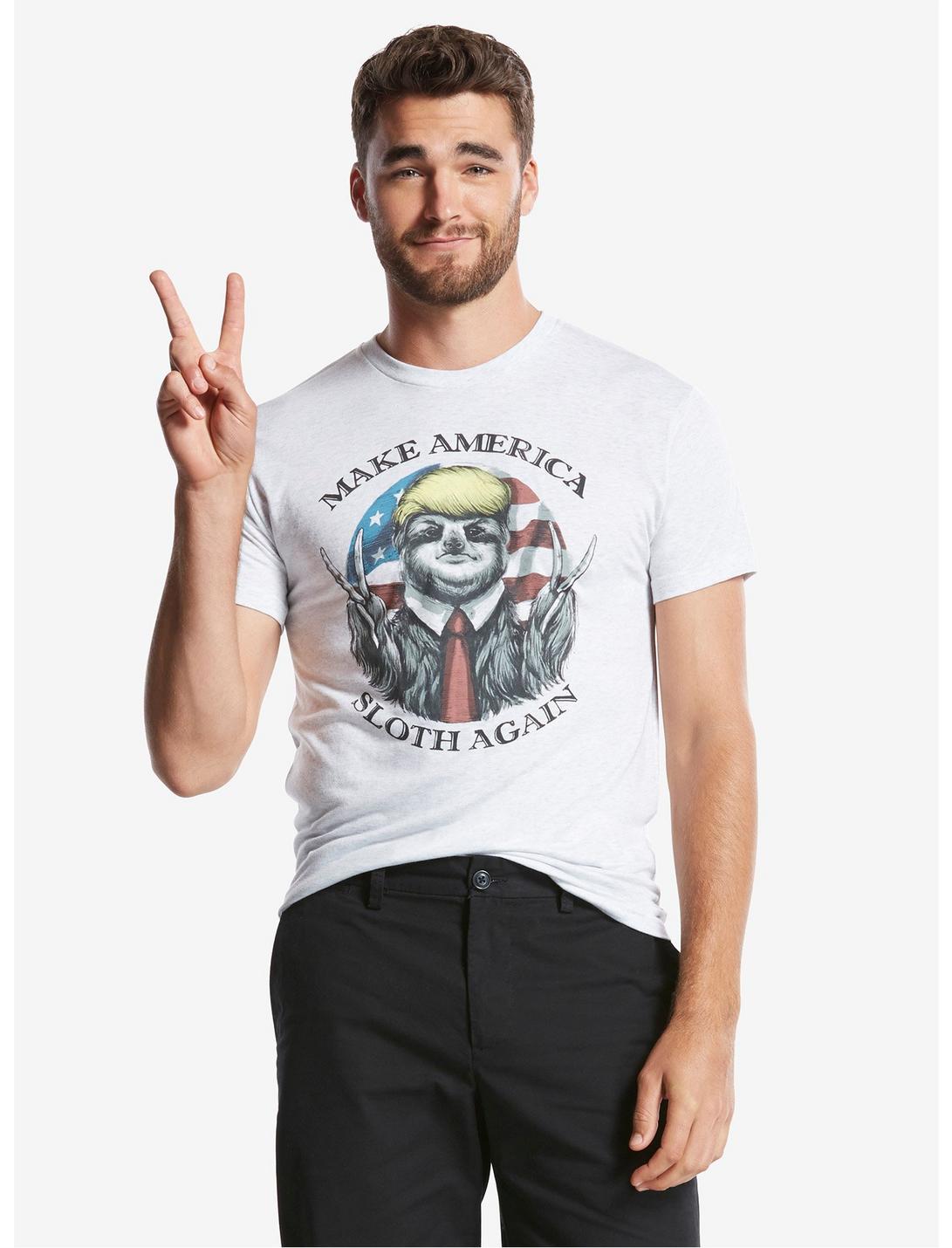 Make America Sloth Again T-Shirt, WHITE, hi-res