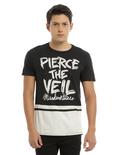 Pierce The Veil Black & White Misadventures T-Shirt, BLACK, hi-res