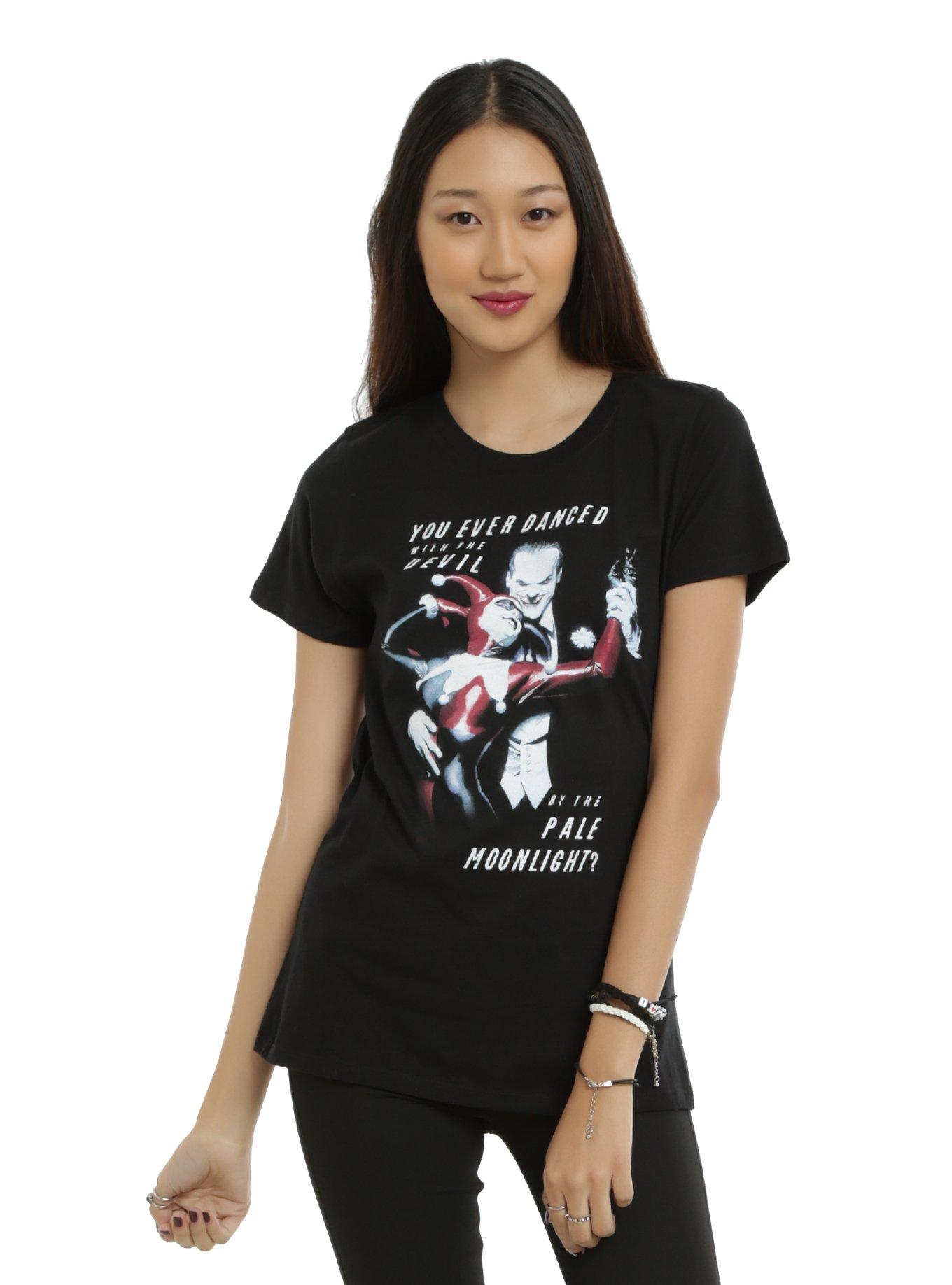 DC Comics Harley Quinn & Joker Dance Girls T-Shirt, BLACK, hi-res