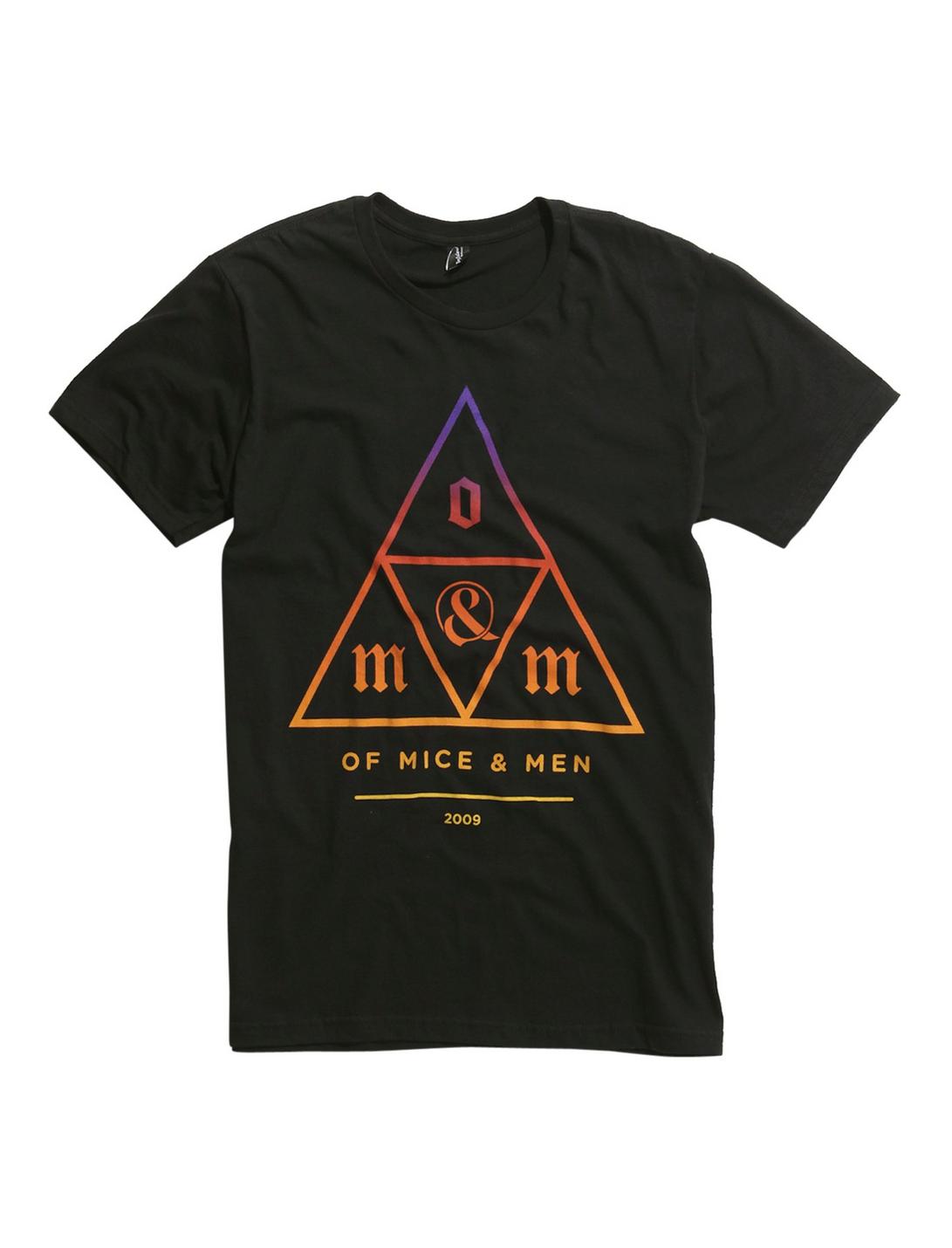 Plus Size Of Mice & Men Gradient Triangle Logo T-Shirt, BLACK, hi-res