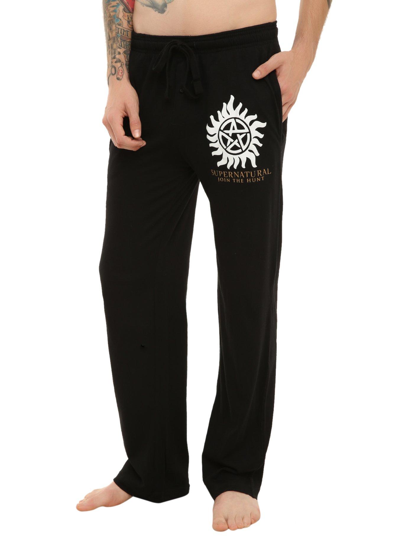 Supernatural Anti-Possession Symbol Guys Pajama Pants, BLACK, hi-res