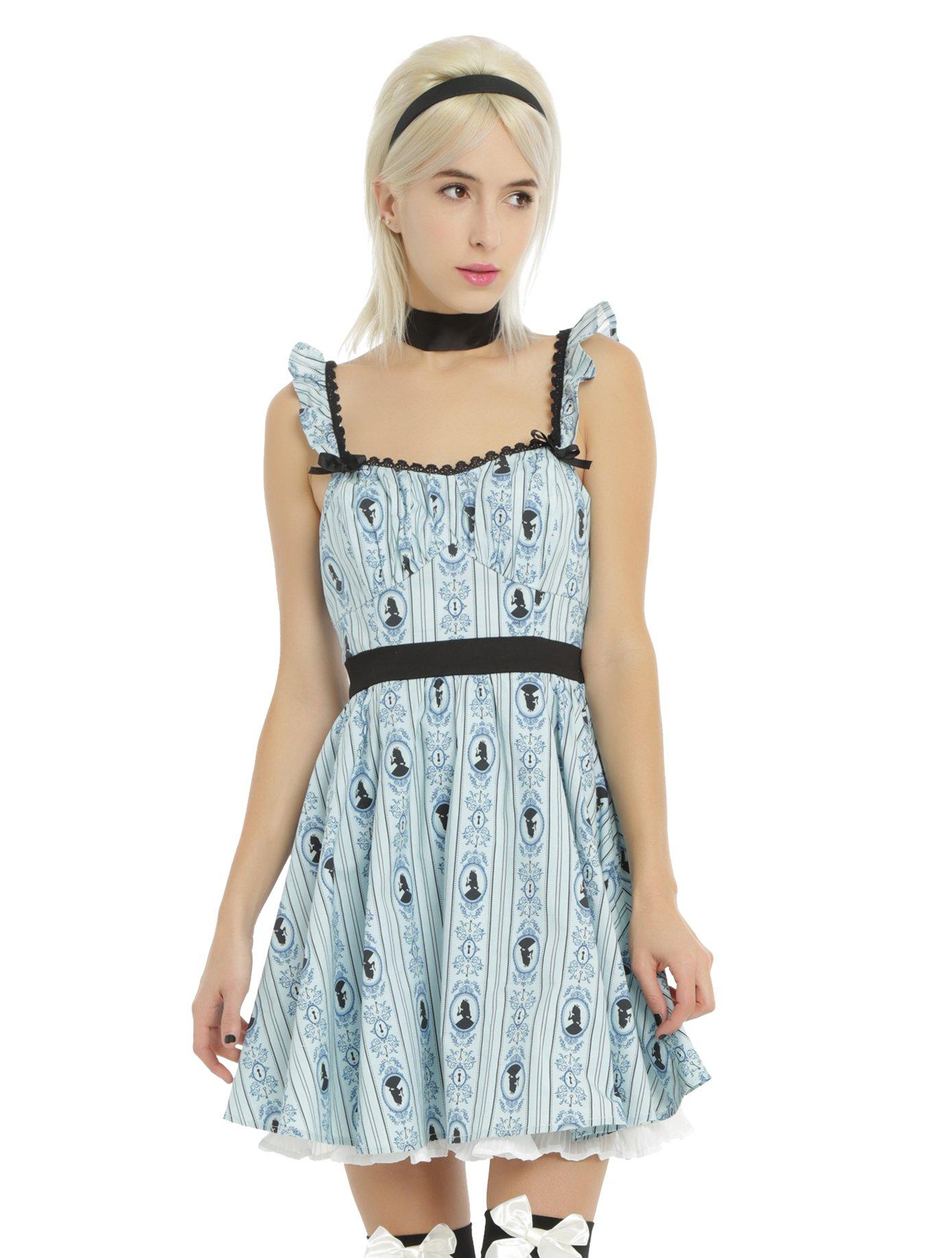 Disney's Alice In Wonderland Ruffle Back Cosplay Dress, BLUE, hi-res