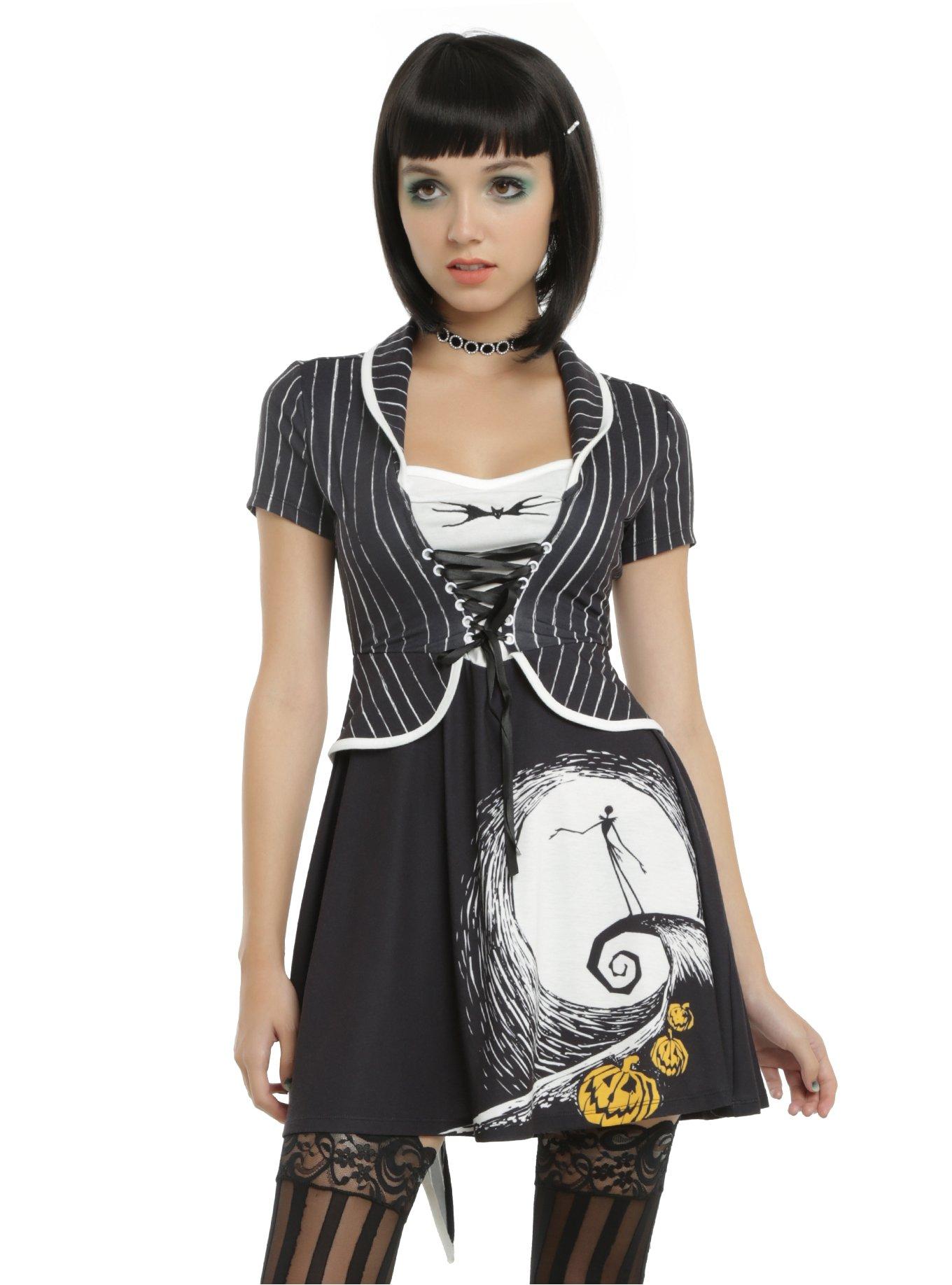 jack skellington skater dress Jack and Sally Skater Dress: 'nightmare Before Christmas' Sleeveless Dress  Disneybound Costume
