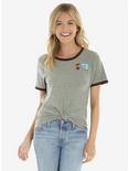 S'mores Patches Womens Ringer Tee, CHARCOAL, hi-res