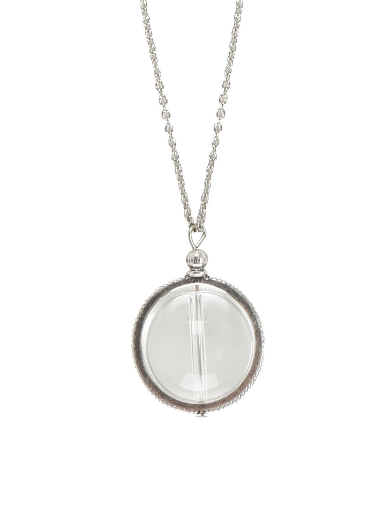 Blackheart Glass Orb Pendant Chain Necklace, , hi-res