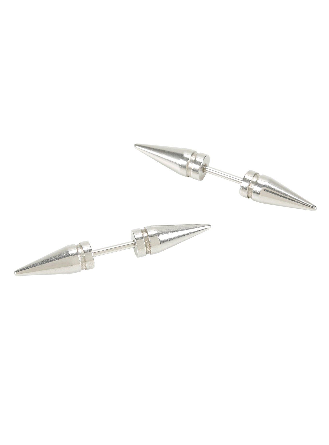 Blackheart Spike Tunnel Earrings, , hi-res