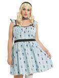 Disney Alice In Wonderland Ruffle Back Cosplay Dress Plus Size, BLUE, hi-res