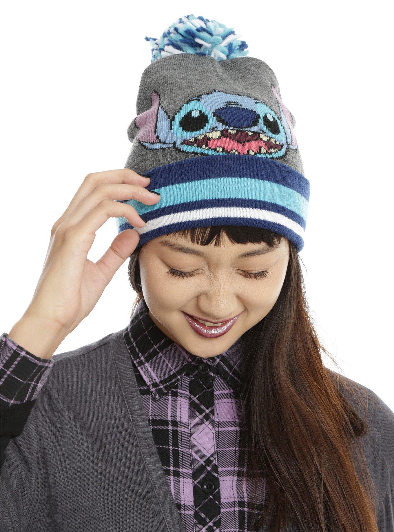 Disney Lilo & Stitch Varsity Pom Beanie, , hi-res