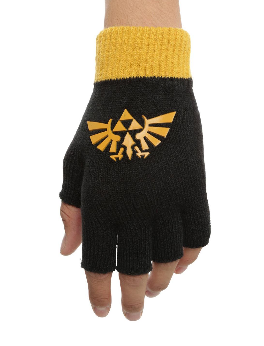 The Legend Of Zelda Triforce Fingerless Gloves, , hi-res