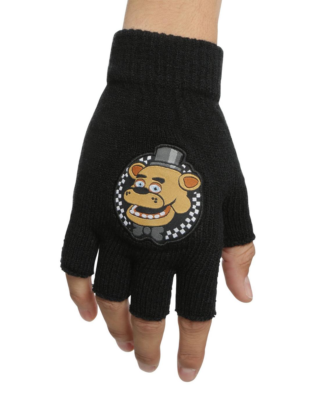 Five Nights At Freddy's Freddy Logo Fingerless Gloves, , hi-res