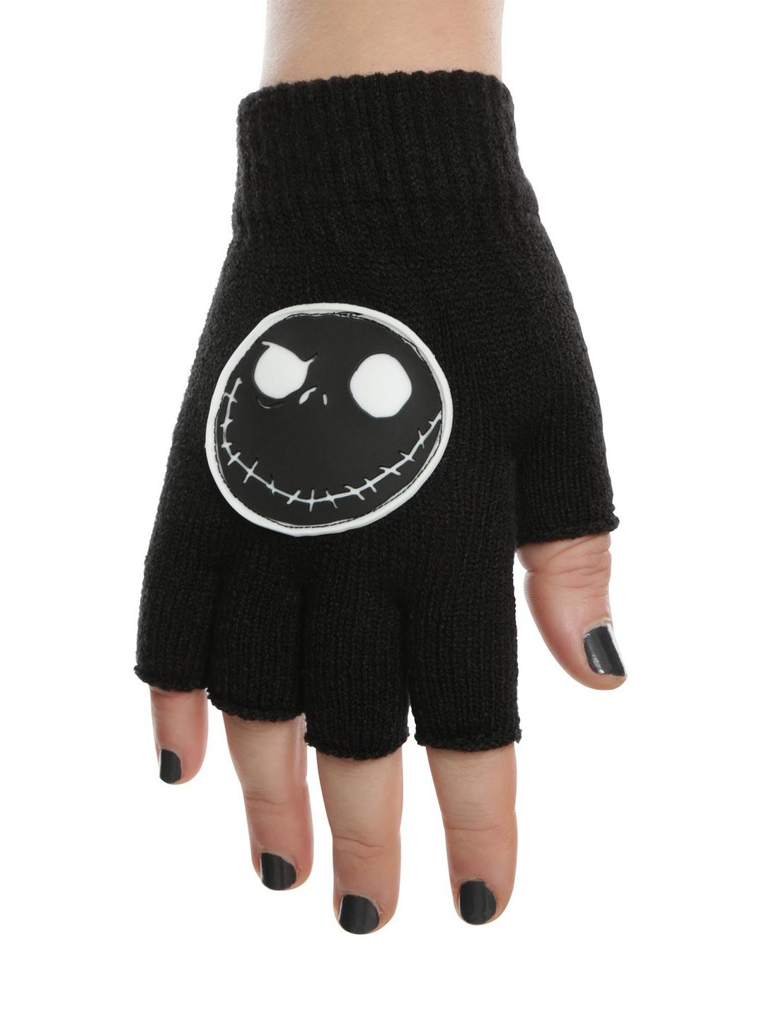 The Nightmare Before Christmas Jack Faces Fingerless Gloves, , hi-res