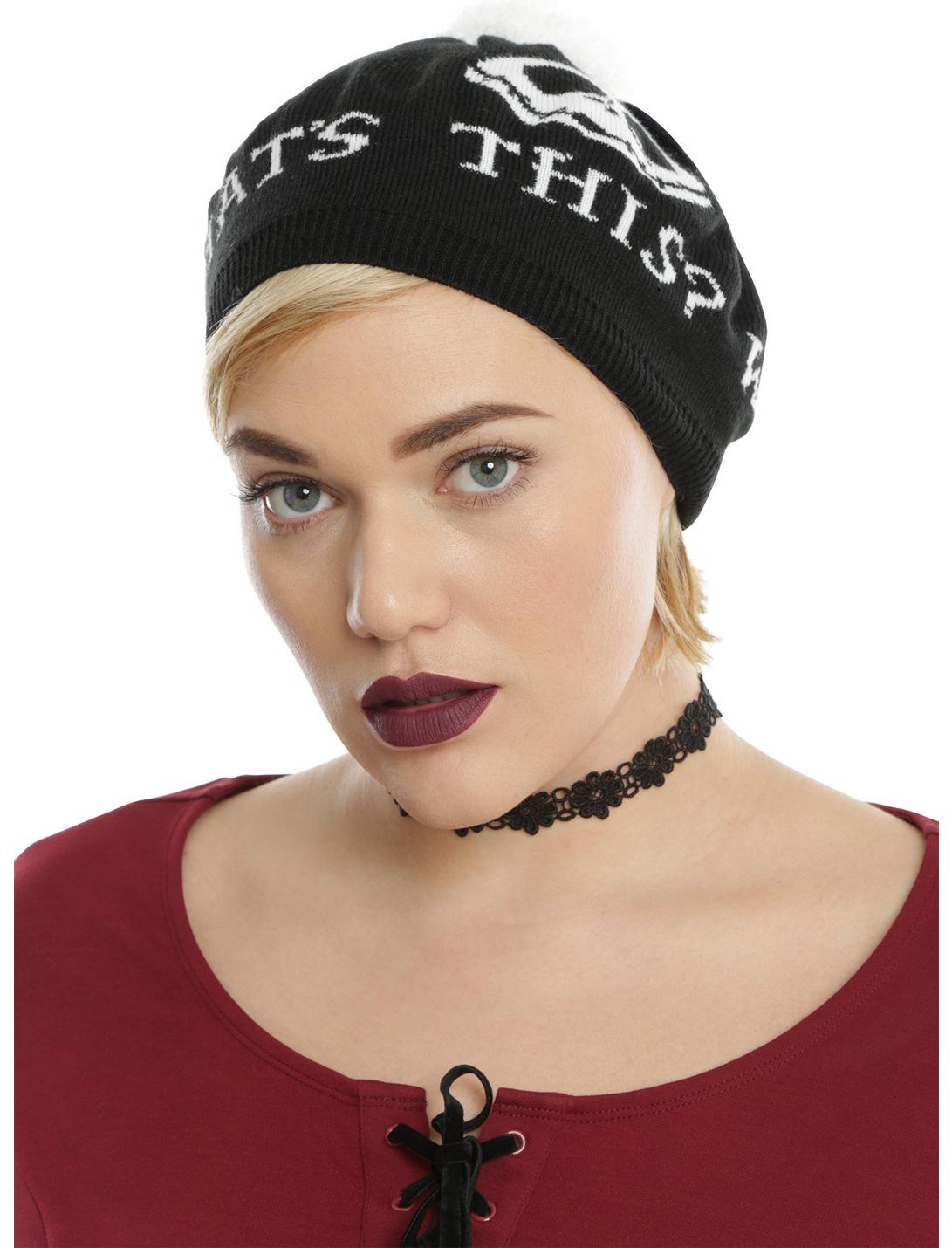 The Nightmare Before Christmas Knit Pom Beret, , hi-res