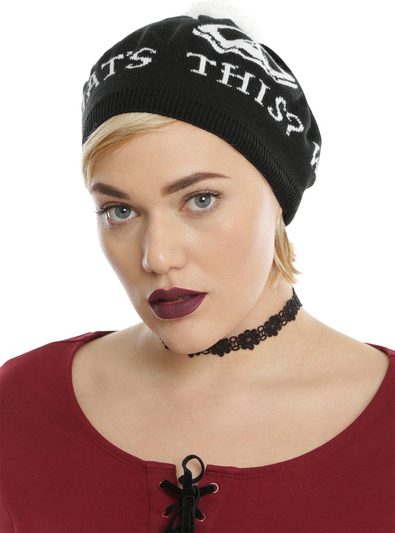 The Nightmare Before Christmas Knit Pom Beret, , hi-res