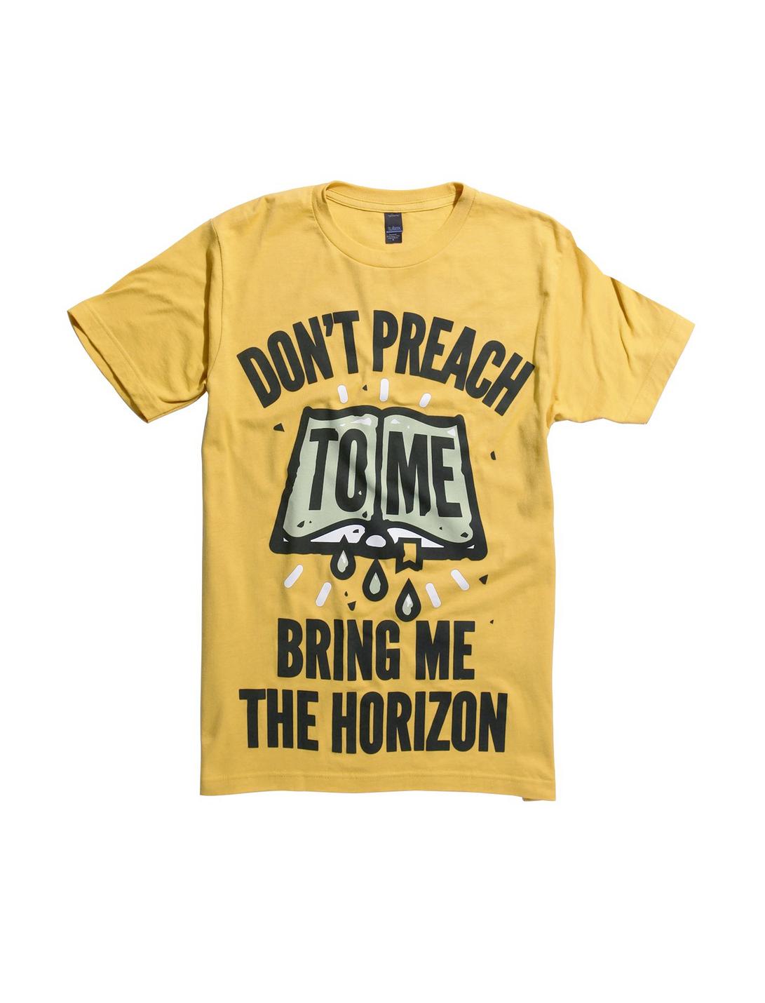 Bring Me The Horizon Don't Preach To Me T-Shirt, YELLOW, hi-res
