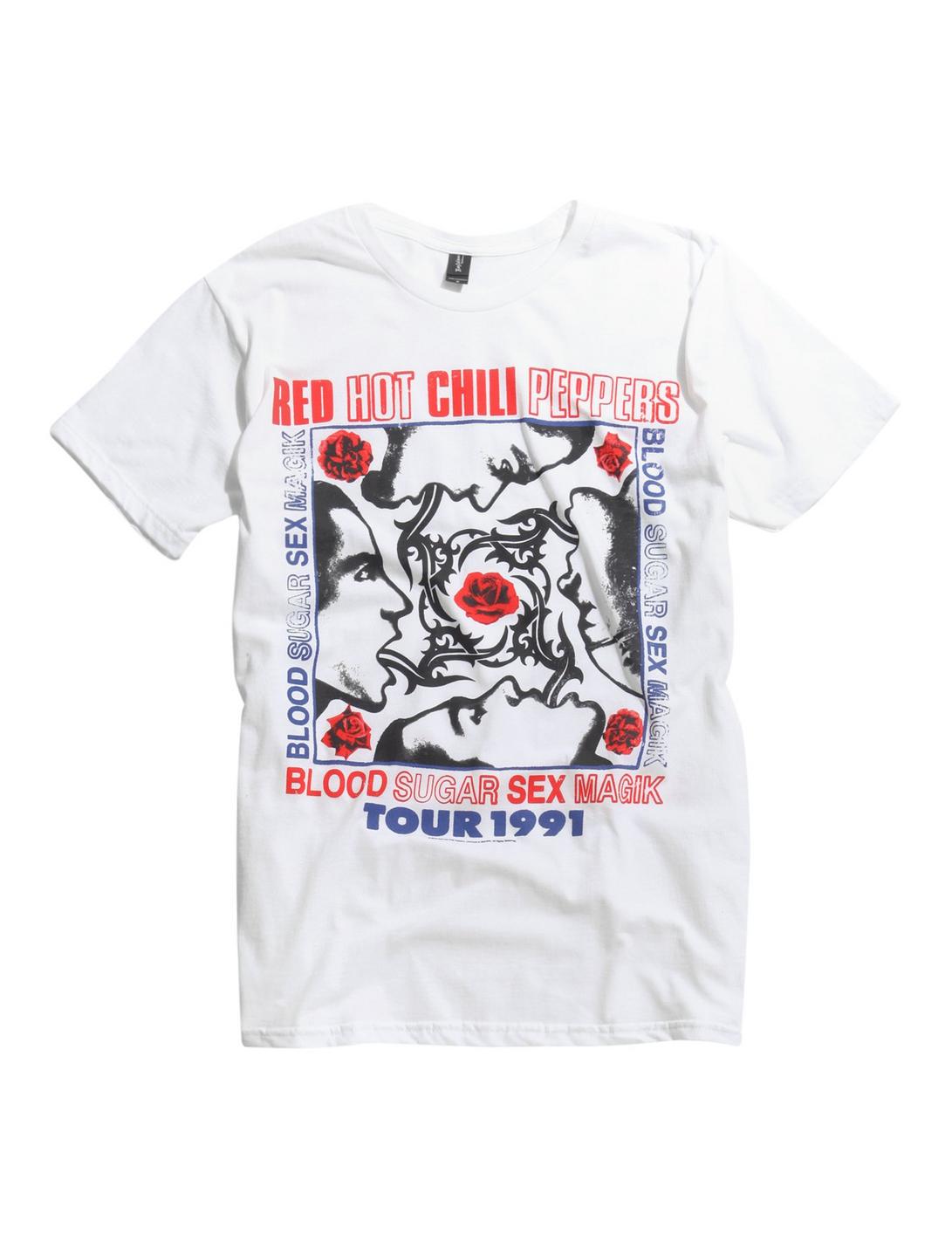 Red Hot Chili Peppers Blood Sugar Sex Magik Tour T-Shirt, WHITE, hi-res