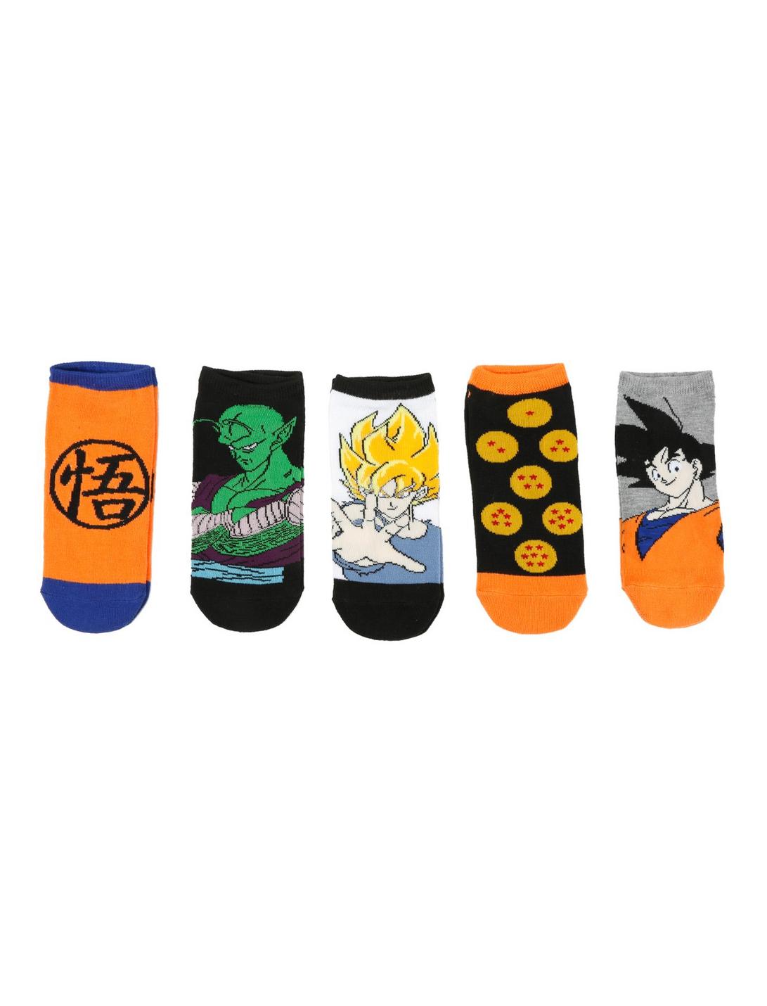 Dragon Ball Z Goku & Piccolo No-Show Socks 5 Pair, , hi-res