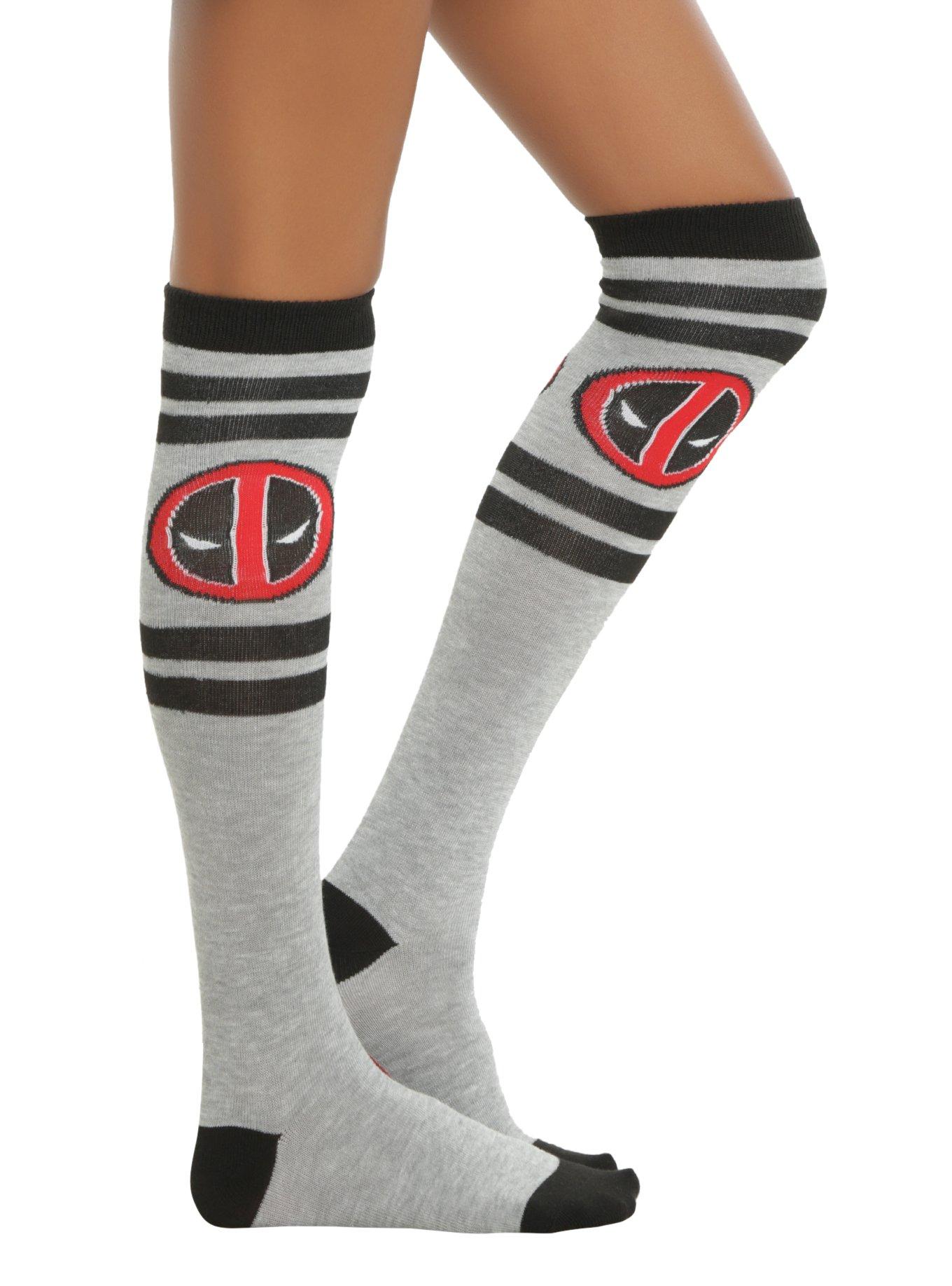 Marvel Deadpool Varsity Knee Socks, , hi-res