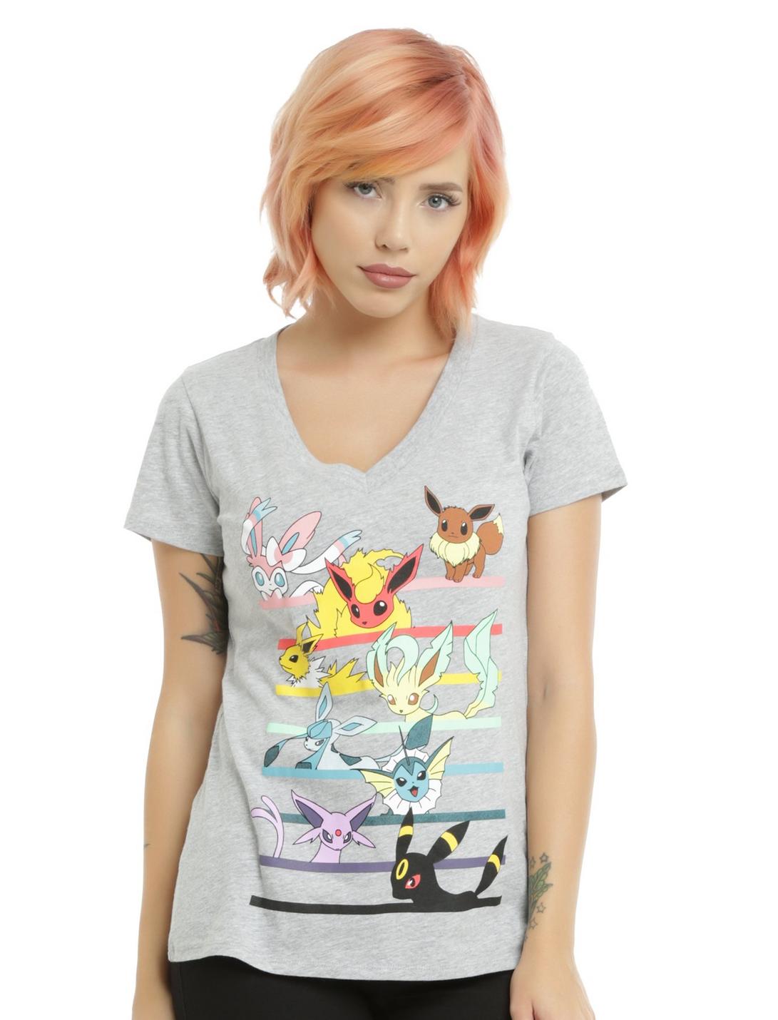 Pokemon Eevee Evolutions Girls T-Shirt, GREY, hi-res