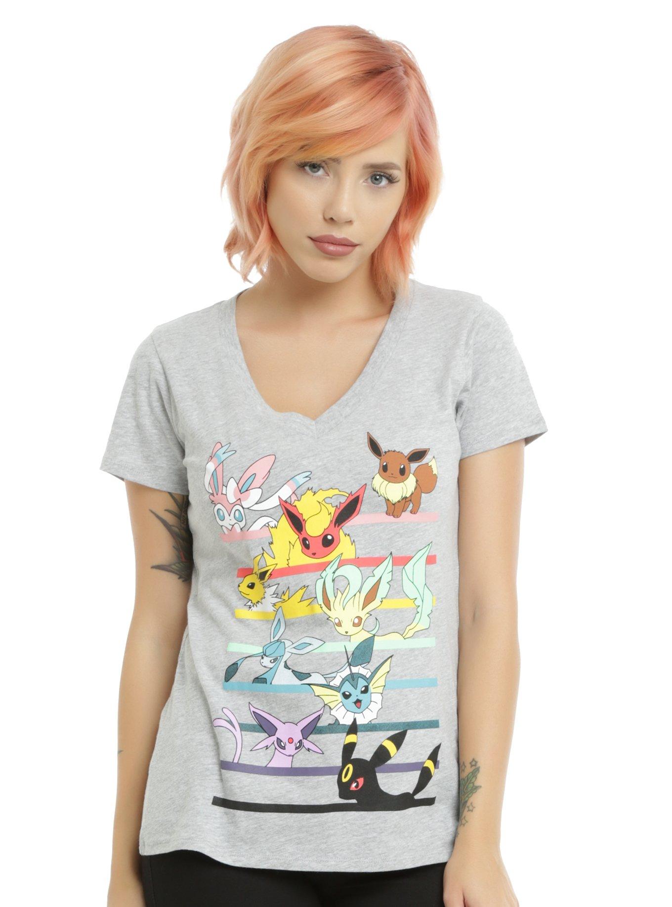 Pokemon Eevee Evolutions Girls T-Shirt, GREY, hi-res