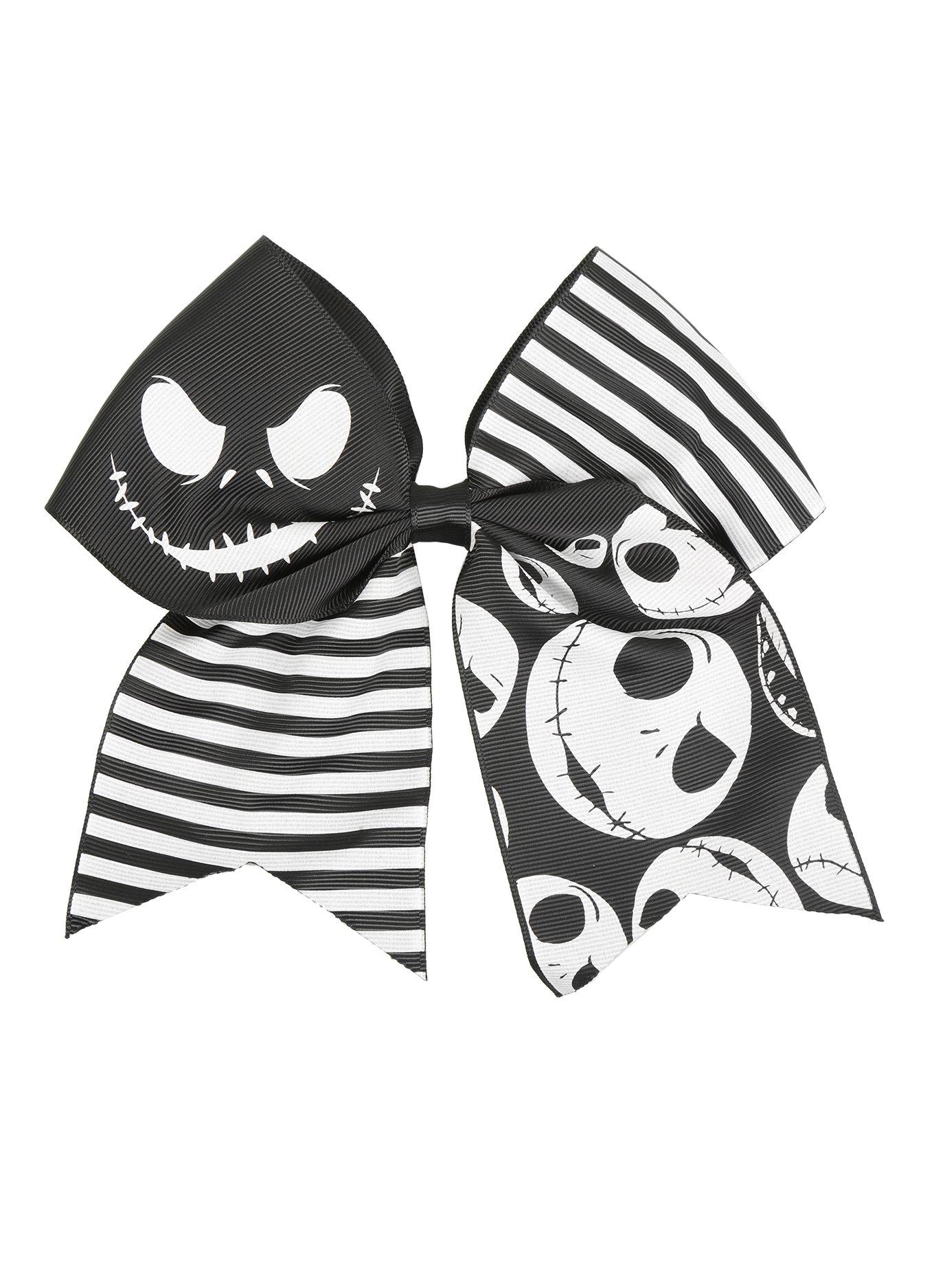 The Nightmare Before Christmas Striped Cheer Hair Bow, , hi-res
